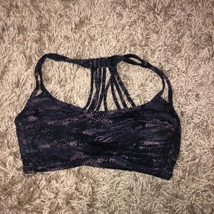 PURPLE&BLACK LULULEMON FREE TO BE SPORTS BRA NWOT